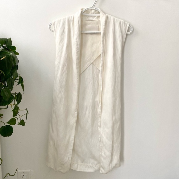 Aritzia Wilfred Niveau Linen longline vest - Picture 3 of 8